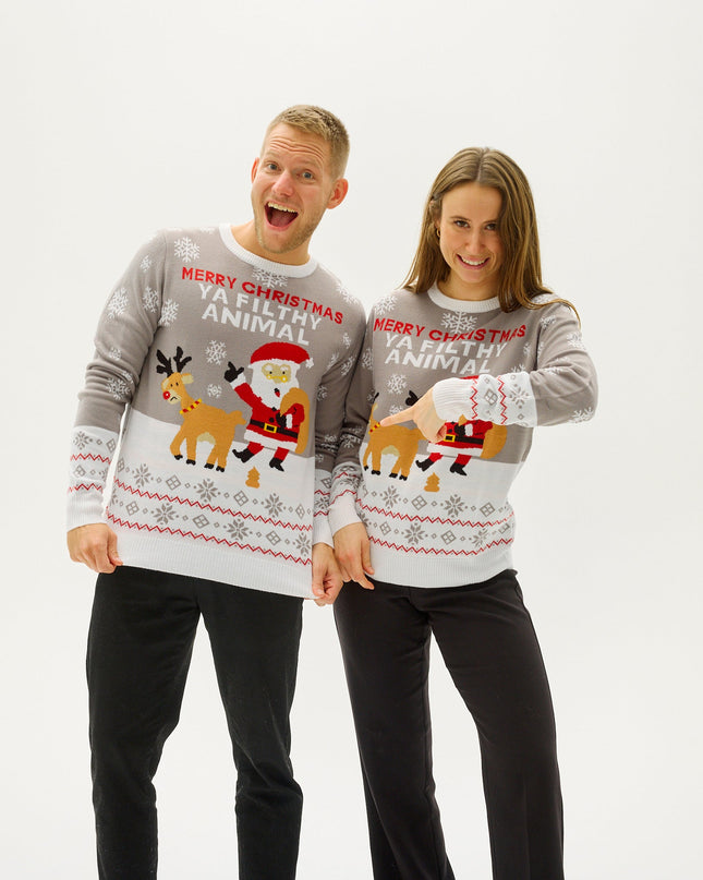 Pull de Noël Ya Filthy Animal -