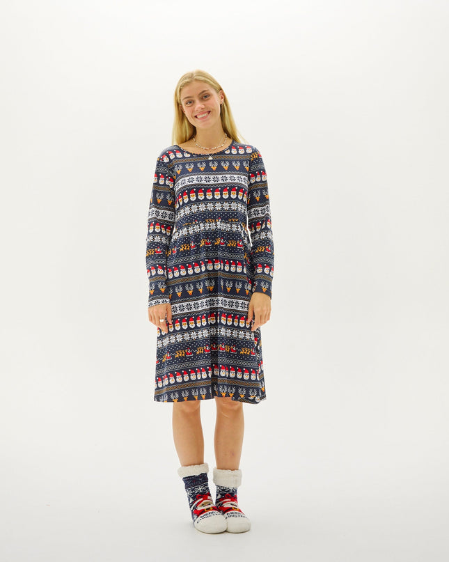 Ravissante robe de Noël pour femme, idéale pour les fêtes de fin d'année