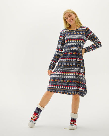 Ravissante robe de Noël pour femme, idéale pour les fêtes de fin d'année