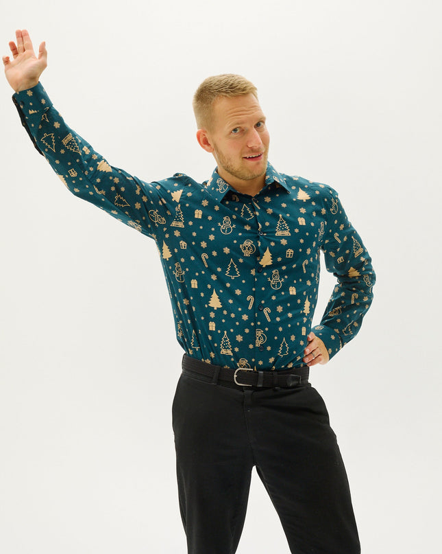 Chemise de Noël « Le bonhomme de neige » - Homme