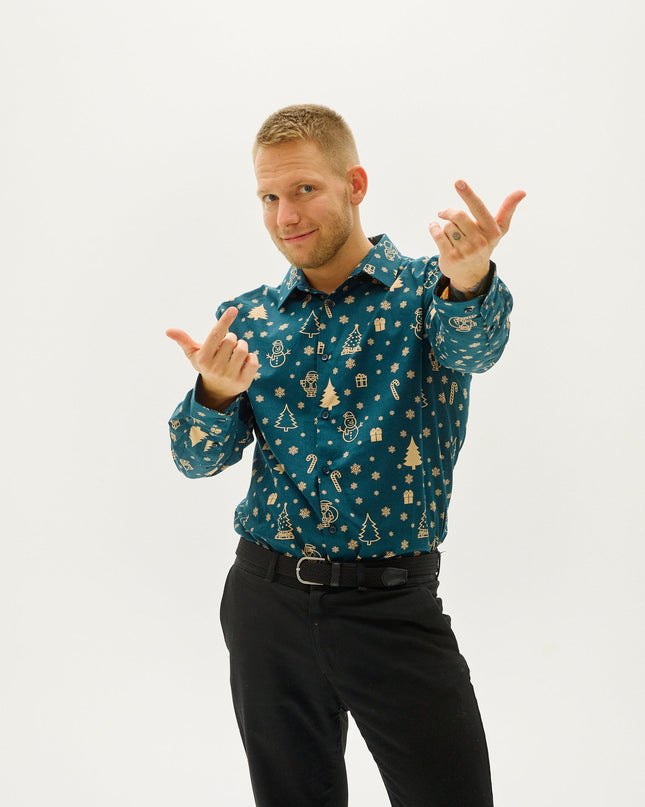 Chemise de Noël « Le bonhomme de neige » - Homme