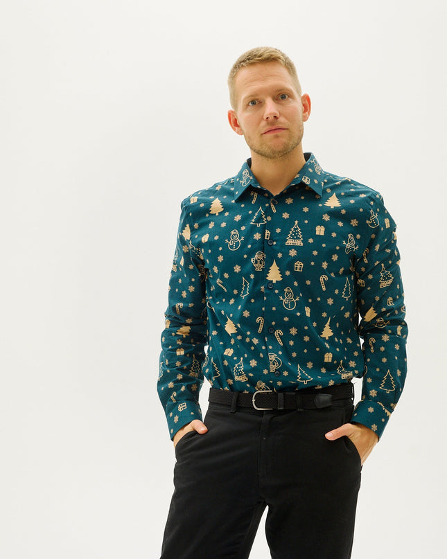 Chemise de Noël « Le bonhomme de neige » - Homme