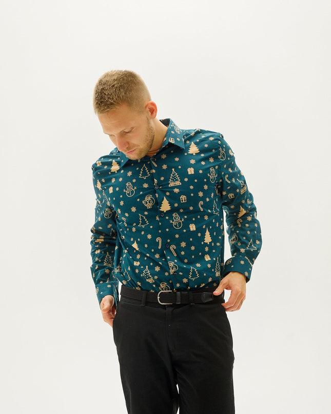 Chemise de Noël « Le bonhomme de neige » - Homme