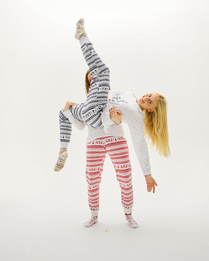 Pyjamas de Noël rouges mignons pour femmes - Collection Famille