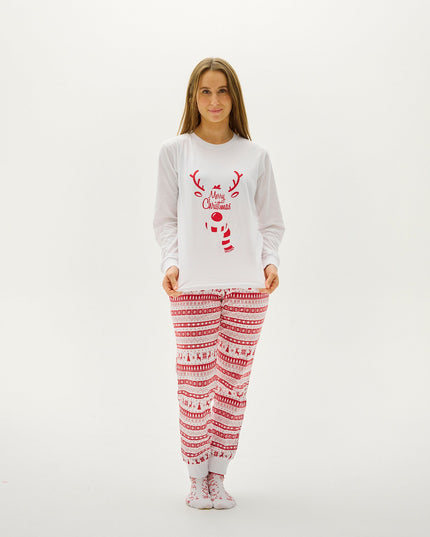 Pyjamas de Noël rouges mignons pour femmes - Collection Famille