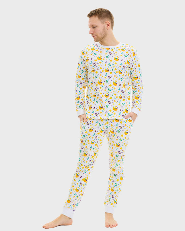 Pyjamas blancs de Pâques pour hommes