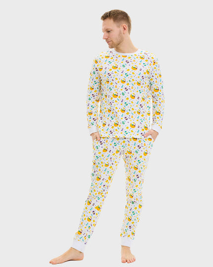 Pyjamas blancs de Pâques pour hommes