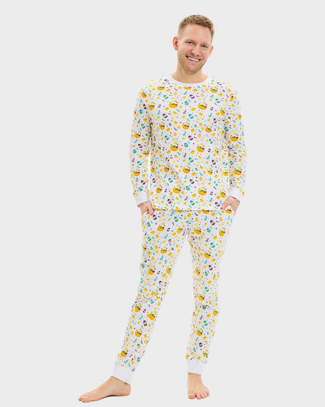 Pyjamas blancs de Pâques pour hommes