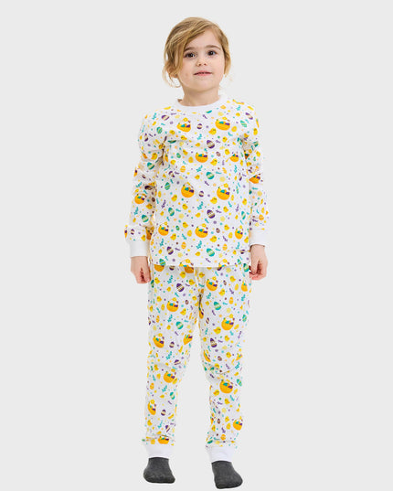 Pyjamas blancs de Pâques pour enfants