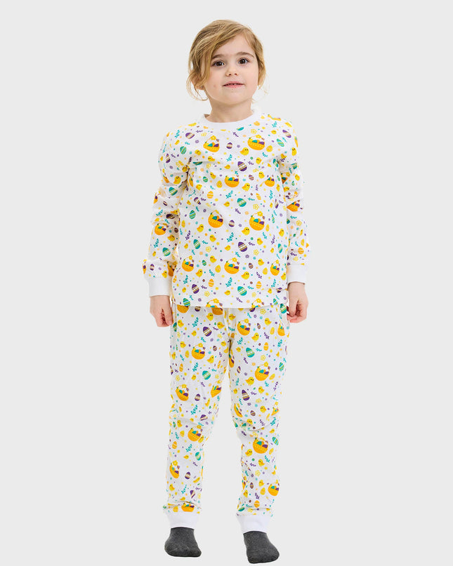 Pyjamas blancs de Pâques pour enfants