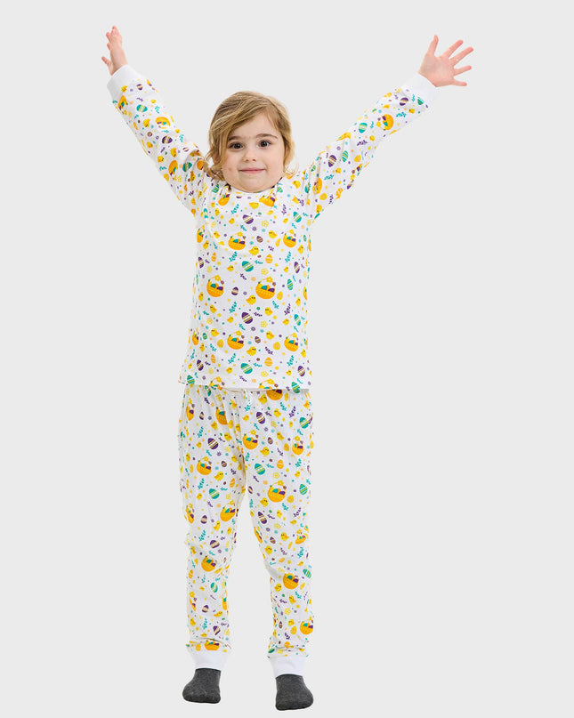Pyjamas blancs de Pâques pour enfants