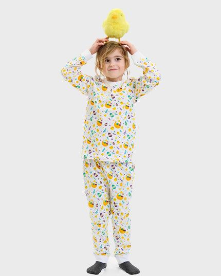Pyjamas blancs de Pâques pour enfants