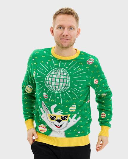 Pull de Pâques Disco Vert - Édition Homme