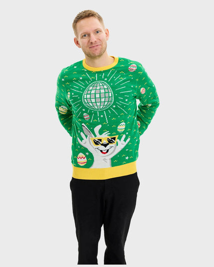 Pull de Pâques Disco Vert - Édition Homme