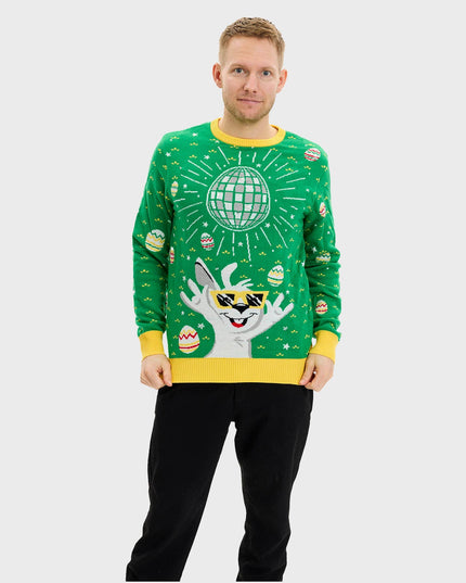 Pull de Pâques Disco Vert - Édition Homme