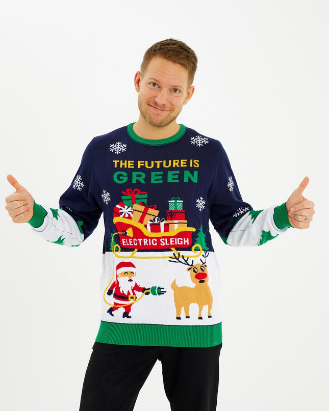 Le pull de Noël électrique pour homme, symbole de l'esprit des fêtes