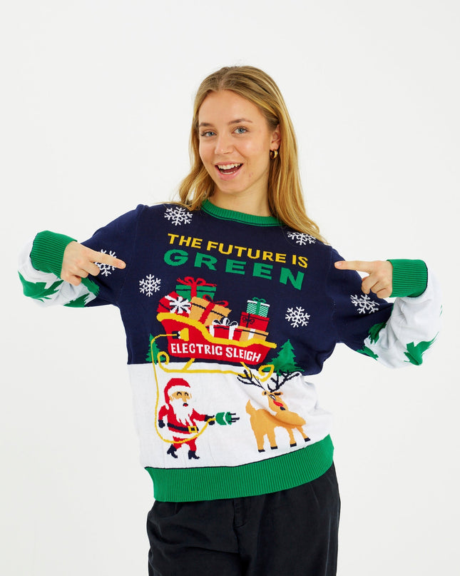 Le pull de Noël électrique pour femmes, idéal pour les fêtes