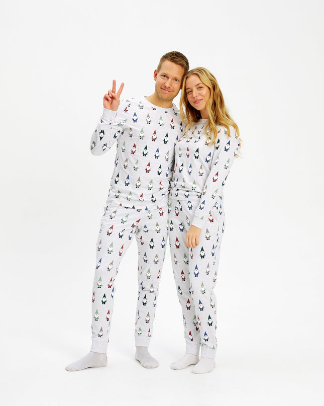 Pyjama de Noël pour homme avec le thème des gnomes de jardin