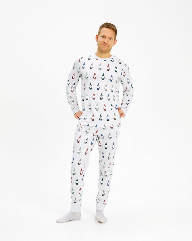 Pyjama de Noël pour homme avec le thème des gnomes de jardin