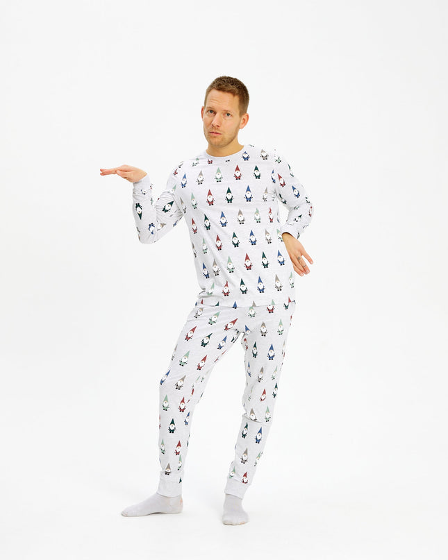Pyjama de Noël pour homme avec le thème des gnomes de jardin