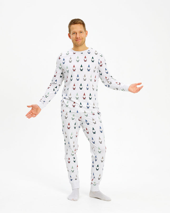 Pyjama de Noël pour homme avec le thème des gnomes de jardin