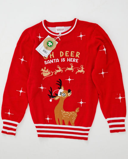 Pull de Noël Oh Deer pour enfants pour des fêtes joyeuses
