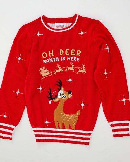 Pull de Noël Oh Deer pour enfants pour des fêtes joyeuses
