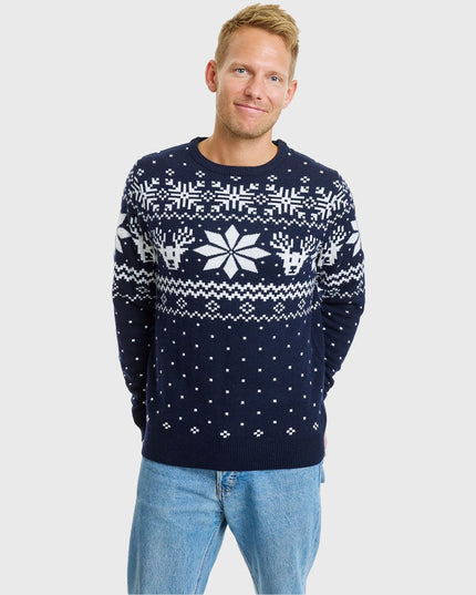Pull de Noël en mérinos pour homme, pour un style festif