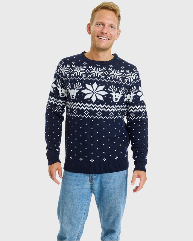Pull de Noël en mérinos pour homme, pour un style festif