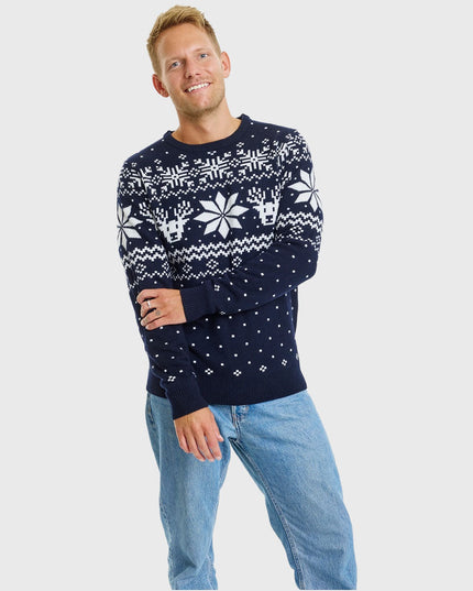 Pull de Noël en mérinos pour homme, pour un style festif