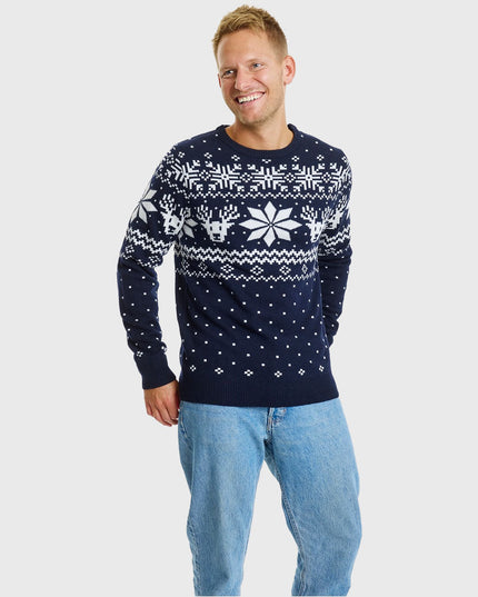 Pull de Noël en mérinos pour homme, pour un style festif