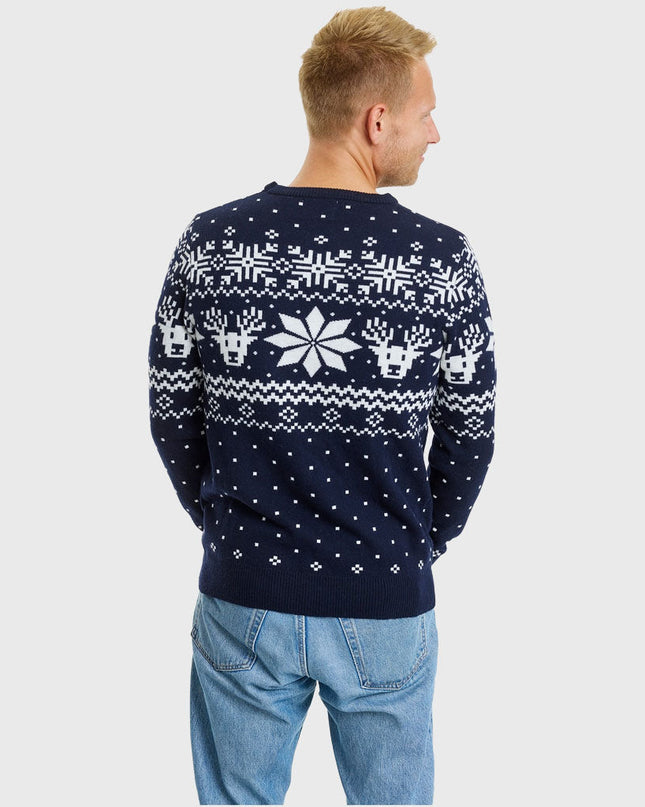 Pull de Noël en mérinos pour homme, pour un style festif