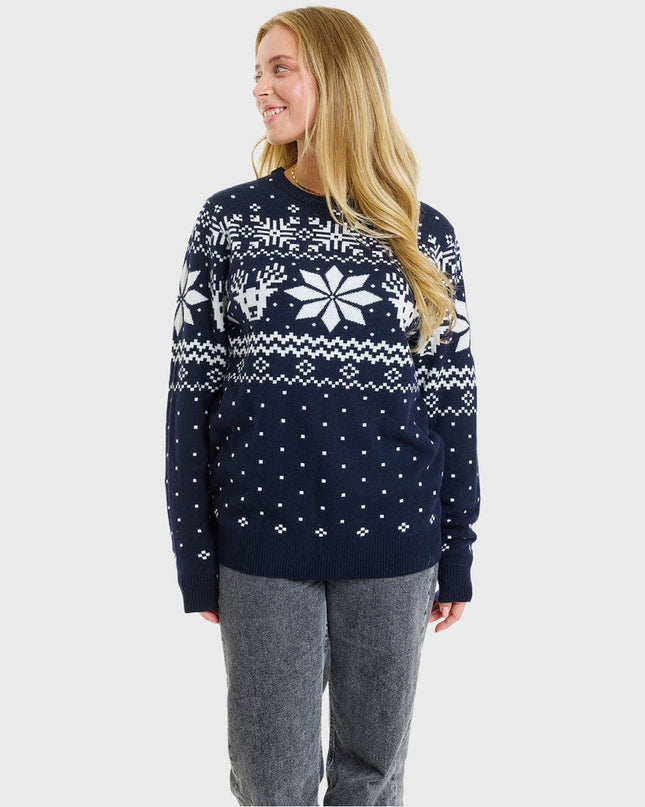 Pull de Noël en mérinos pour femme, pour rester bien au chaud pendant les fêtes