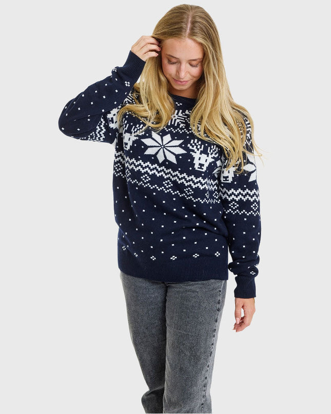 Pull de Noël en mérinos pour femme, pour rester bien au chaud pendant les fêtes