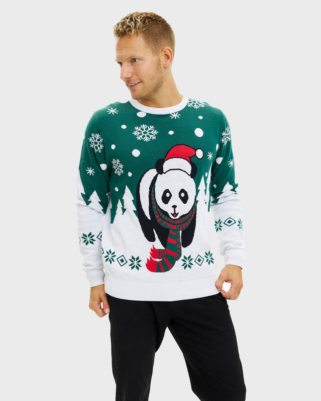 Pull de Noël Pandaens pour hommes