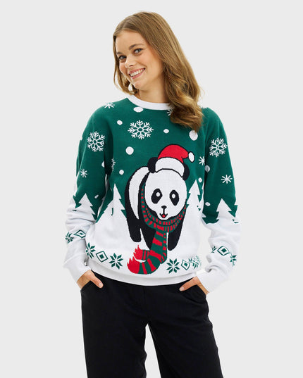 Pandaens Pull de Noël pour femme