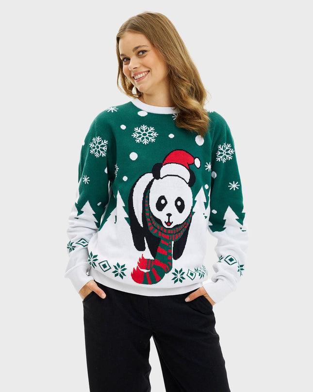 Pandaens Pull de Noël pour femme