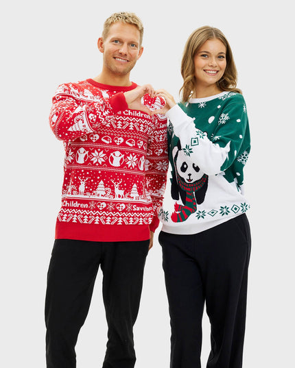 Pandaens Pull de Noël pour femme
