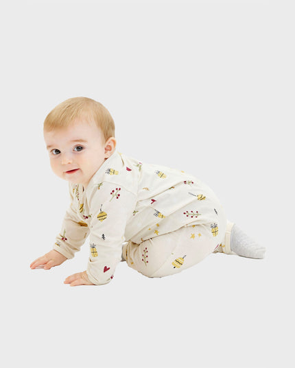 Pyjamas de Noël beiges pour bébés