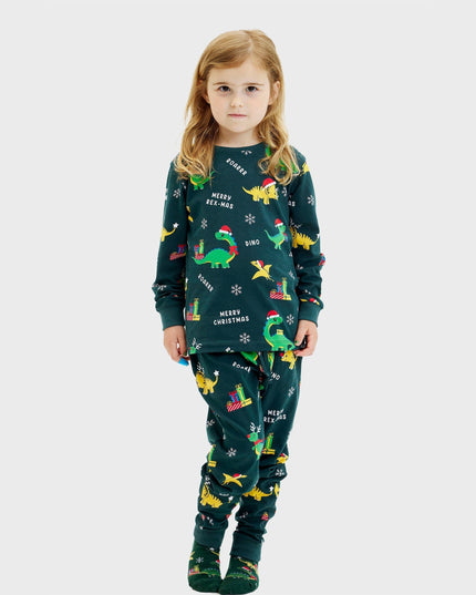 Pyjamas de Noël dinosaures pour enfants - Style festif pour toute la famille