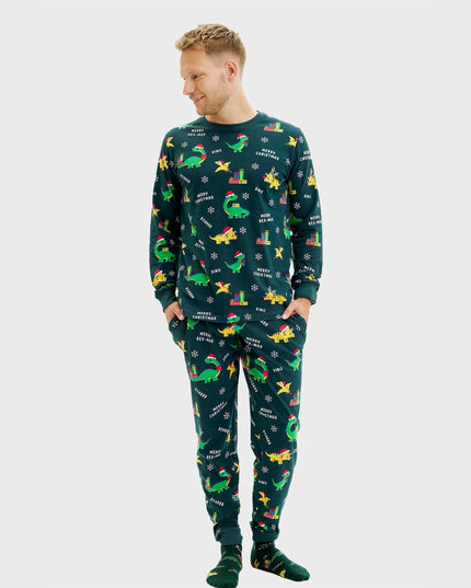 Pyjamas de Noël Dino pour hommes - Collection Famille