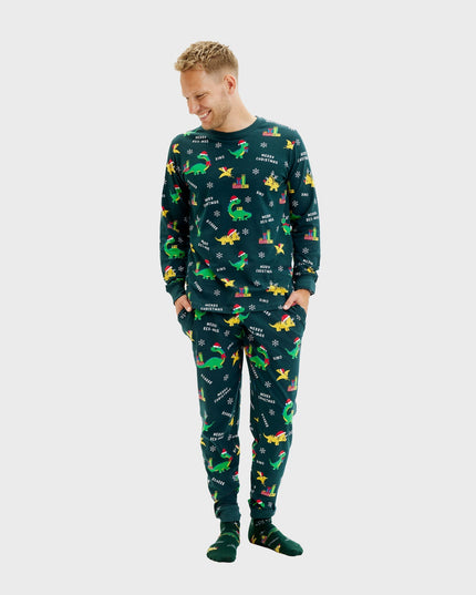 Pyjamas de Noël Dino pour hommes - Collection Famille