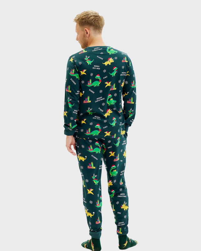Pyjamas de Noël Dino pour hommes - Collection Famille