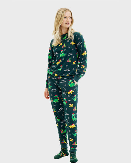 Pyjamas de Noël Dino pour femmes - Collection Famille