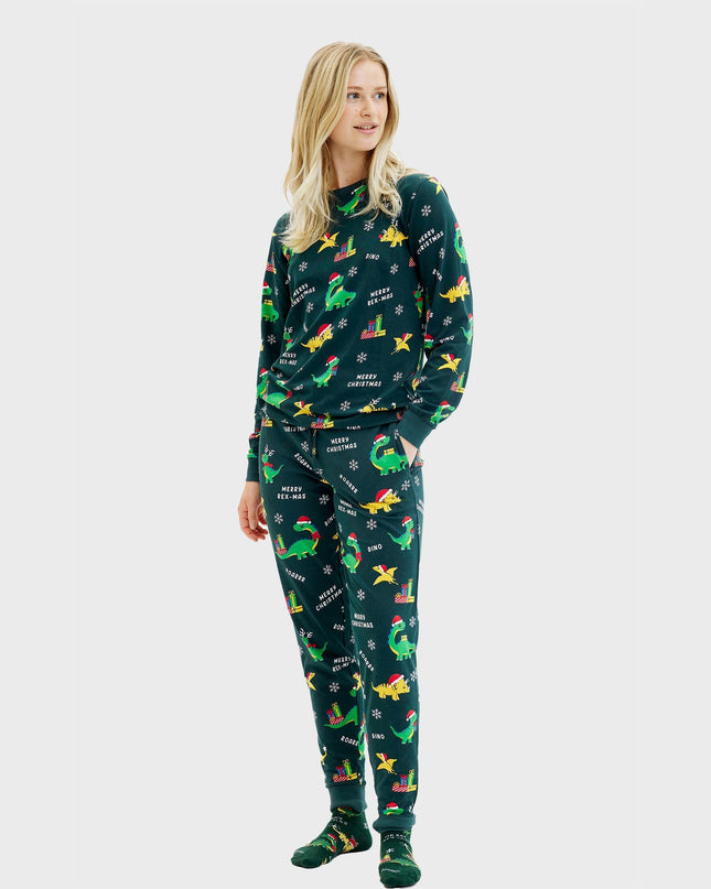 Pyjamas de Noël Dino pour femmes - Collection Famille