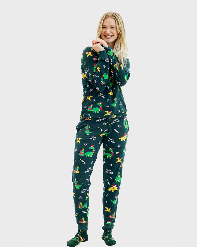 Pyjamas de Noël Dino pour femmes - Collection Famille
