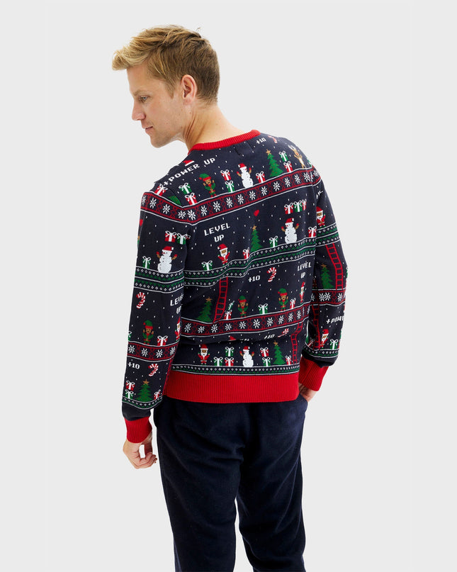 Pull de Noël vintage pour gamer - Homme