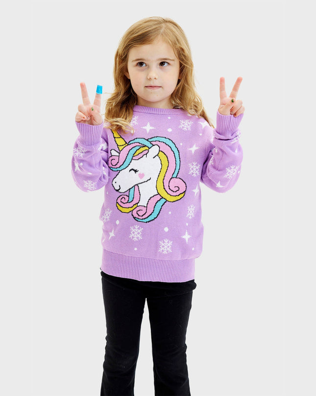 Pull de Noël licorne pour enfants