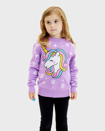 Pull de Noël licorne pour enfants