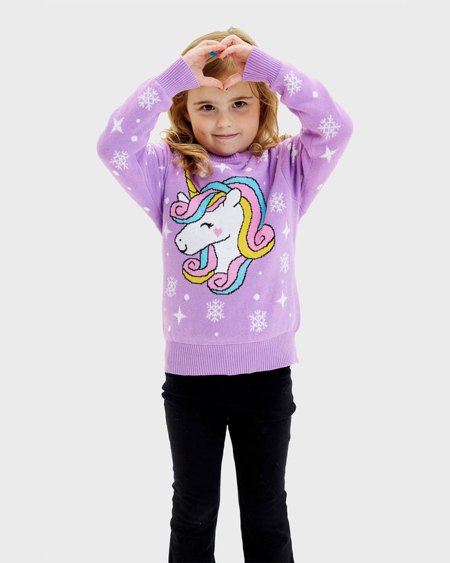 Pull de Noël licorne pour enfants
